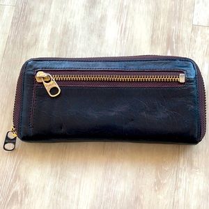 MZ Wallace Deep Purple Leather Wallet